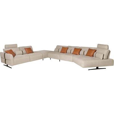 Angel Cerda Sofá chaise longue relax modular derecho tela arena Angel Cerda Sofá chaise longue relax modular derecho tela arena