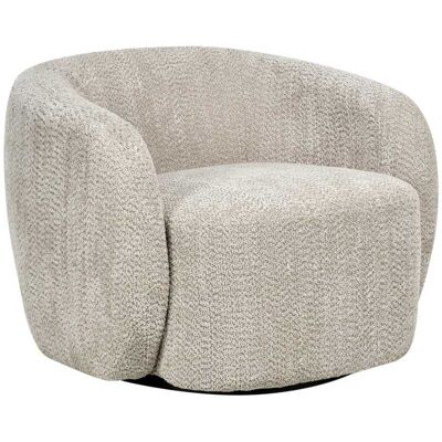 Beliani Sillón giratorio tela beige Beliani Sillón giratorio tela beige