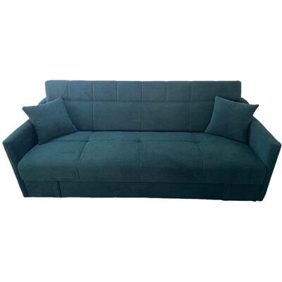 Concept Usine Sofá cama con arcillo de pana verde para tres plazas Concept Usine Sofá cama con arcillo de pana verde para tres plazas