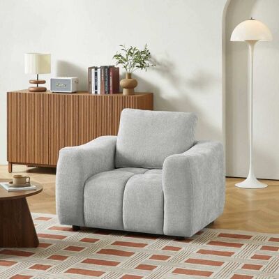 Baita Sillón de 1 plaza, tejido chenilla gris Baita Sillón de 1 plaza, tejido chenilla gris