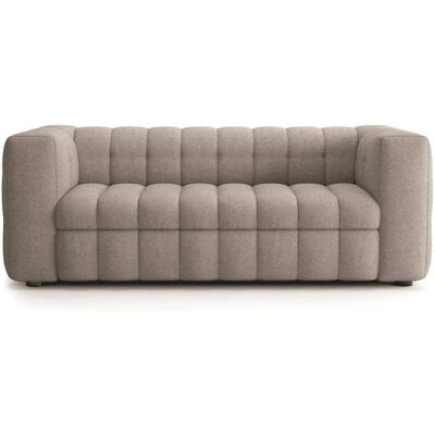 Calicosy Sofá cama de 3 plazas de tela l220 cm - topo Calicosy Sofá cama de 3 plazas de tela l220 cm - topo