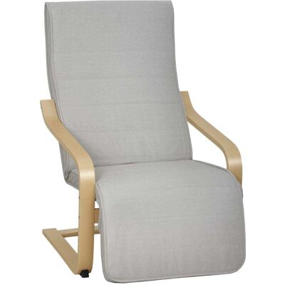 Homcom Butaca de salón 66.5x94x100 cm gris claro Homcom Butaca de salón 66.5x94x100 cm gris claro