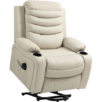 Homcom Sillón elevador 93x95.5x100 cm crema Homcom Sillón elevador 93x95.5x100 cm crema