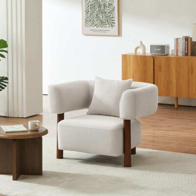 Baita Sillón de 1 plaza en tejido beige Baita Sillón de 1 plaza en tejido beige