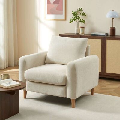 Baita Sillón de 1 plaza, tejido chenilla beige Baita Sillón de 1 plaza, tejido chenilla beige