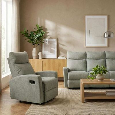 Baita Sillón relax manual 1 plaza tejido verde Baita Sillón relax manual 1 plaza tejido verde