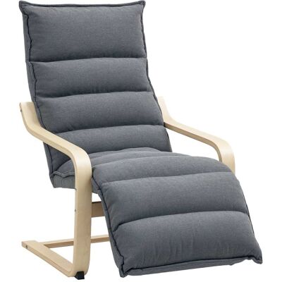 Homcom Sillón de salón 67x114x105 cm gris oscuro Homcom Sillón de salón 67x114x105 cm gris oscuro
