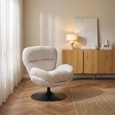 Baita Sillón giratorio de 1 plaza, tejido topo Baita Sillón giratorio de 1 plaza, tejido topo