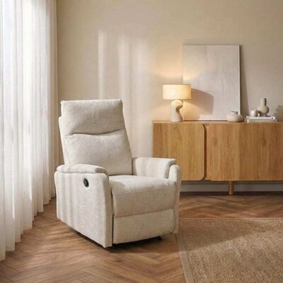 Baita Sillón relax eléctrico 1 plaza, tejido beige Baita Sillón relax eléctrico 1 plaza, tejido beige