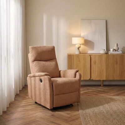 Baita Sillón relax eléctrico de 1 plaza en tejido naranja Baita Sillón relax eléctrico de 1 plaza en tejido naranja