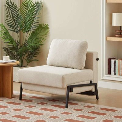 Baita Sillón convertible de 1 plaza, tejido beige Baita Sillón convertible de 1 plaza, tejido beige