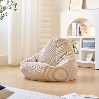 Nordlys Puff de salón en terciopelo beige Nordlys Puff de salón en terciopelo beige