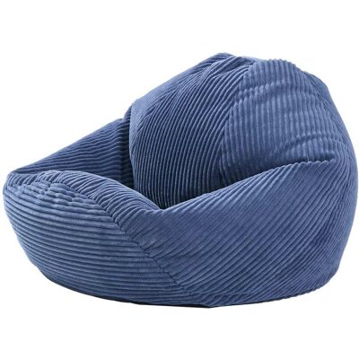 Nordlys Puff de salón en terciopelo azul Nordlys Puff de salón en terciopelo azul