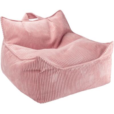 Sillón de tela de pana Wigiwama - 80x70x50cm - Mousse Rosa - Mueble para sentarse Sillón de tela de pana Wigiwama - 80x70x50cm - Mousse Rosa - Mueble para sentarse