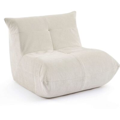 Baita Sillón compacto de 1 plaza en espuma y tela beige Baita Sillón compacto de 1 plaza en espuma y tela beige