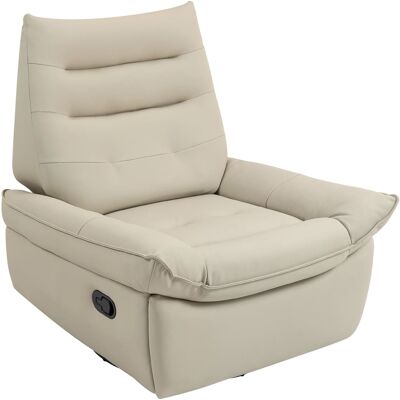 Homcom Sillón relax reclinable 97x94x98 cm crema Homcom Sillón relax reclinable 97x94x98 cm crema