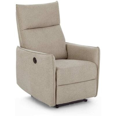 Baita Sillón relax eléctrico de 1 plaza, tejido de chenilla beige Baita Sillón relax eléctrico de 1 plaza, tejido de chenilla beige