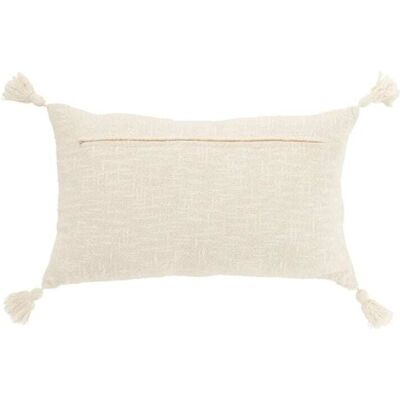 J-line Cojín rectangular de algodón blanco y amarillo, 30 x 50 x 15 cm. J-line Cojín rectangular de algodón blanco y amarillo, 30 x 50 x 15 cm.