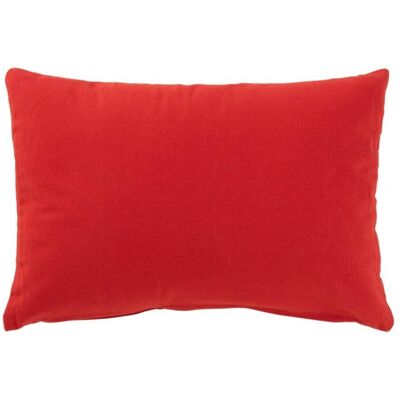 J-line Cojín rectangular de terciopelo rojo 45x30x12 cm J-line Cojín rectangular de terciopelo rojo 45x30x12 cm