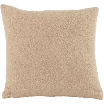J-line Cojín cuadrado de tela beige 45 x 45 x 43 cm J-line Cojín cuadrado de tela beige 45 x 45 x 43 cm