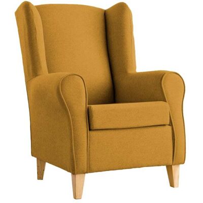 Kenay Home Butaca tapizado mostaza 77 x 103 cm Kenay Home Butaca tapizado mostaza 77 x 103 cm