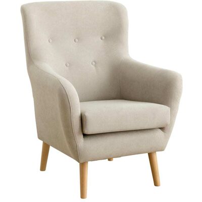 Kenay Home Butaca tapizado beige 73 x 100 cm Kenay Home Butaca tapizado beige 73 x 100 cm
