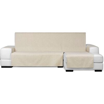 Eysa Funda chaise longue derecha vista frontal beige rústico 200 cm Eysa Funda chaise longue derecha vista frontal beige rústico 200 cm