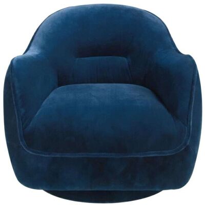 Angel Cerda Sillón giratorio terciopelo azul oscuro Angel Cerda Sillón giratorio terciopelo azul oscuro