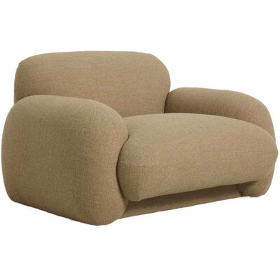 PIB Sillón lounge de tela texturizada camel PIB Sillón lounge de tela texturizada camel