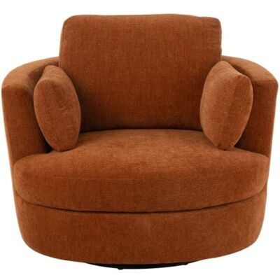 J-line Sillón de madera y textil naranja 109*100*89 cm J-line Sillón de madera y textil naranja 109*100*89 cm