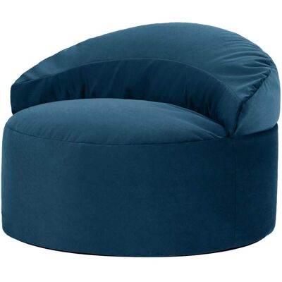 Icon Puf sillón auxiliar decorativo de terciopelo azul marino Icon Puf sillón auxiliar decorativo de terciopelo azul marino