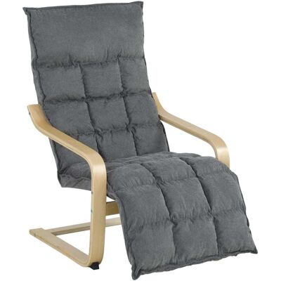 Homcom Sillón de salón 66x87x104 cm gris Homcom Sillón de salón 66x87x104 cm gris