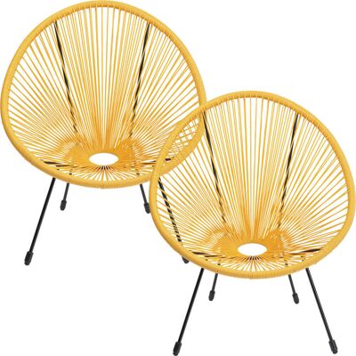 Kare Design Sillón acapulco 2/set amarillo outdoor Kare Design Sillón acapulco 2/set amarillo outdoor