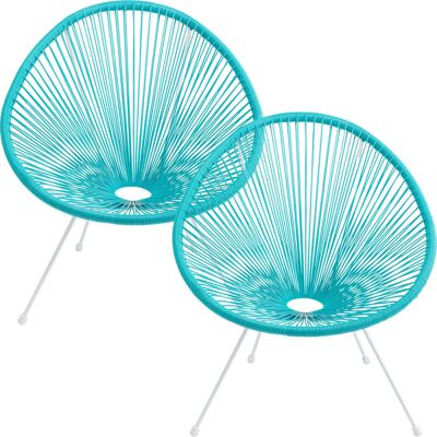 Kare Design Sillón acapulco 2/set turquesa outdoor Kare Design Sillón acapulco 2/set turquesa outdoor