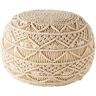 Maisons du Monde Puf trenzado de algodón macramé