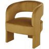 Maisons du Monde Sillón con tres patas de terciopelo ocre