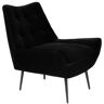 Dutchbone Sillón de terciopelo negro