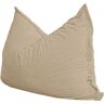 Bananair Puf en terciopelo acanalado beige 180 x 140 cm