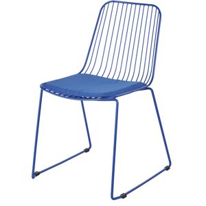 Maisons du Monde Silla de metal azul