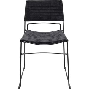 Kare Design Silla terciopelo negro