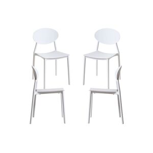 Regalos Miguel Pack 4 sillas color blanco en polipropileno