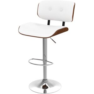 Rendez-Vous Déco Silla de bar ajustable en pu blanco 62/82 cm