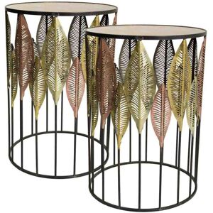 Wanderlust deco Mesas auxiliares metal set 2 pzas