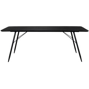 Dutchbone Mesa de comedor de madera y metal negro l180