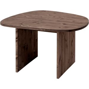 Decowood Mesa de centro de madera maciza en tono nogal de 60x43,25cm