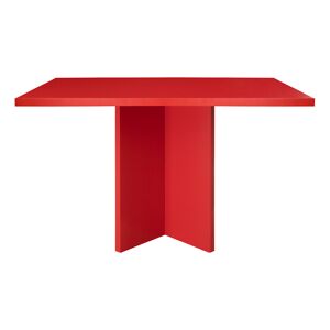 RNT by Really Nice Things Mesa de comedor rectangular tablero laminado de 3cm rojo llama  90x120