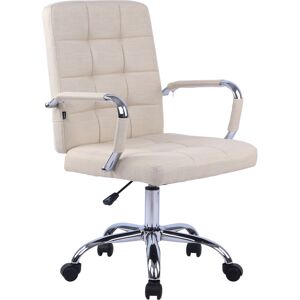 CLP Silla de oficina giratoria regulable en Tela Crema