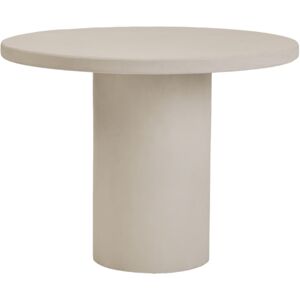 Hannun Mesa de comedor de microcemento color blanco de 80 cm