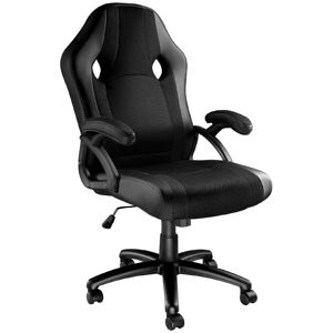 Tectake Silla de oficina goodman poliuretano negro