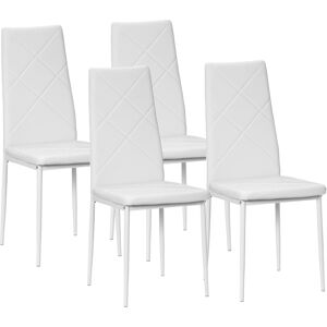 Homcom Sillas de comedor color blanco 41 x 50 x 97 cm